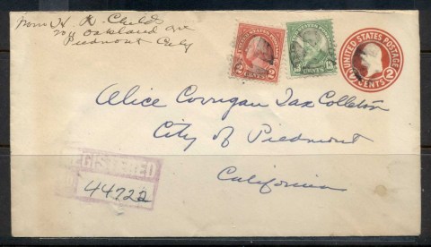 USA-1922-38-Fourth-Bureau-Harrison-13c-Registered-Piedmont-1937-cover-uprated-PSE-cork-cancel