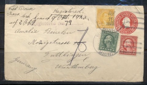 USA-1922-38-Fourth-Bureau-Registered-Wellston-1923-to-Germany-uprated-PSE-cover