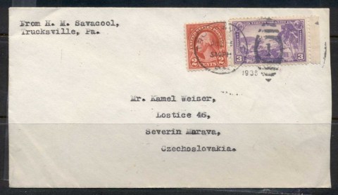 USA-1922-38-Fourth-Bureau-Trucksville-1938-to-Czechoslovakia-cover