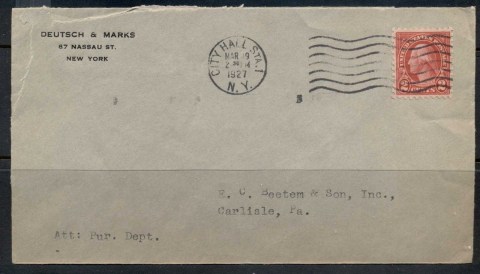 USA-1922-38-Fourth-Bureau-Washington-2c-City-Hall-NY-cover