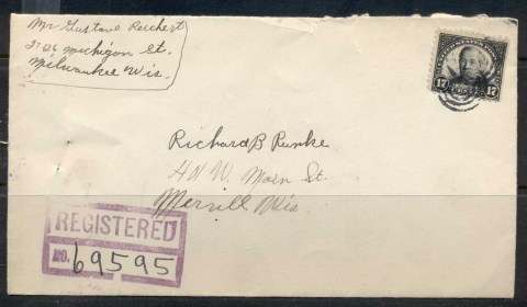 USA-1922-38-Fourth-Bureau-Wilson-17c-Registered-cover-Millwaukee-1928