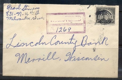 USA-1922-38-Fourth-Bureau-Wilson-17c-Registered-cover-Millwaukee-1931_1