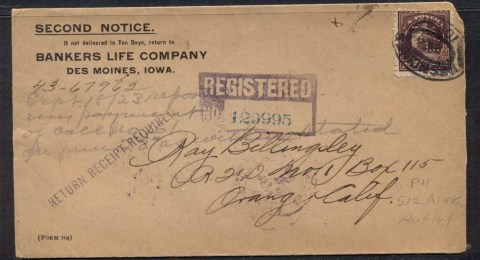 USA-1923-12c-Franklin-Registered-cover-to-California