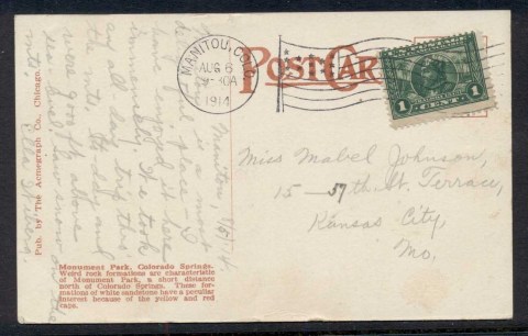 USA-1914-Monument-Park-Colorado-Springs-PPC