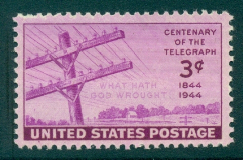 USA-1944-Sc924-Telegraph-Centenary-MUH-lot33536