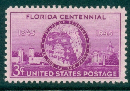 USA-1945-Sc927-Florida-Statehood-MUH-lot33539