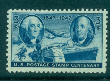 USA-1947-Sc947-Postage-Stamp-centenary-MUH-lot33450