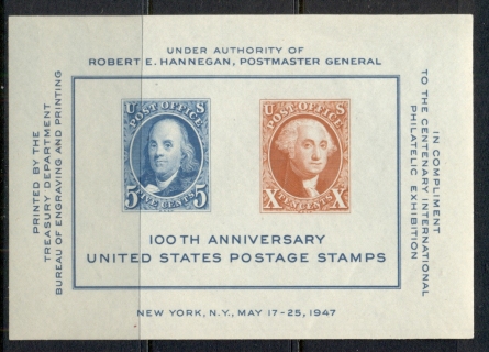 USA-1947-Sc948-Philatelic-Exhibition-MS-MUH