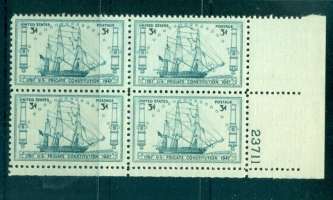 USA-1947-Sc951-US-Frigate-Constitution-PB23711-MUH-lot67635