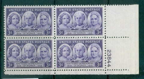 USA-1948-Sc959-Progress-of-Women-PB23844-MUH-lot67645