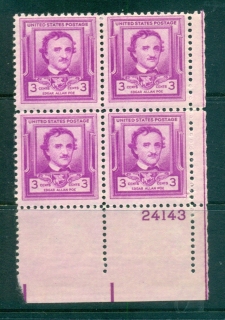 USA-1949-Sc986-Edgar-Allen-Poe-PB24143-MUH-lot67683