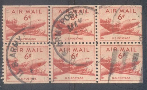 USA-1949-ScC39a-DEC4-Skymaster-6c-booklet-pane-FU_1