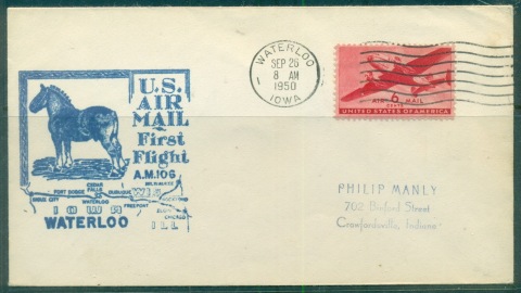 USA-1950-6c-Airmail-First-Flight-AM106