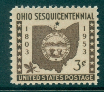 USA-1953-Sc1018-Ohio-Statehood-MUH-lot33462