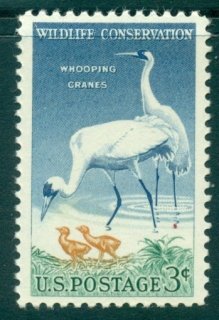 USA-1957-Sc1098-Wildlife-Conservation-Whooping-Cranes-MUH-lot33503