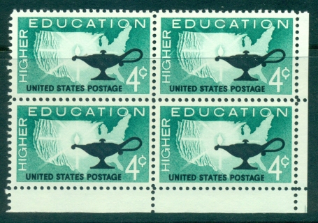 USA-1962-Sc1206-Higher-Education-Blk-4-MUH-lot33606