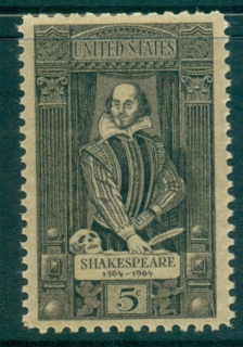 USA-1964-Sc1250-Shakespeare-400th-Birth-Anniversary-MUH-lot33404