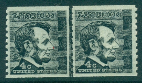 USA-1966-68-Sc1303-4c-Lincoln-coil-line-pr-MUH-lot33352