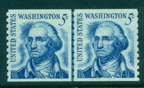 USA-1966-68-Sc1304-5c-Washington-coil-line-pr-MUH-lot33353