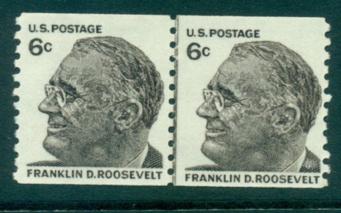 USA-1966-68-Sc1305-6c-Franklin-Roosevelt-coil-line-pr-MUH-lot33349