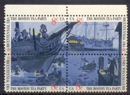 USA-1973-Sc-1480-83-Boston-Tea-Party-blk4-MUH