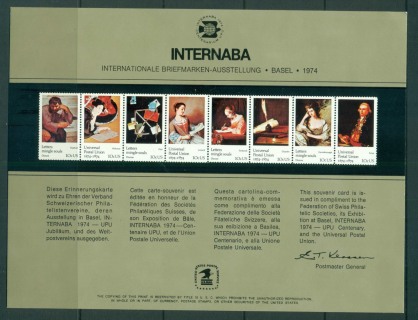 USA-1974-UPU-Centenary-INTERNABA-Card-lot56455