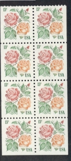 USA-1978-Sc1736-Roses-booklet-pane-MUH