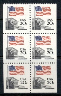 USA-1981-Sc1896-Flag-over-Supreme-Court-booklet-pane-MUH