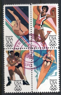 USA-1984-Sc2082-85-Summer-Olympics-Los-Angeles-blk4-FU