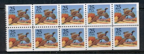 USA-1987-88-Sc2283-Pheasant-booklet-pane-MUH