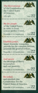 USA-1987-Drafting-of-the-Constitution-booklet-pane-MUH