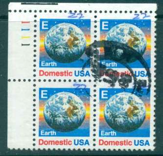 USA-1988-Sc2277-Earth-P1111-Blk-4-22-c-value-written-onFU-lot47475