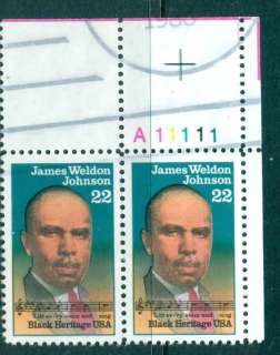 USA-1988-Sc2371-22c-James-Weldon-Johnson-Pr-PNFU-lot47426