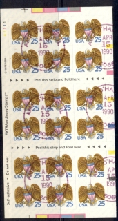 USA-1989-Sc4231a-Eagle-Shield-booklet-pane-18-FU