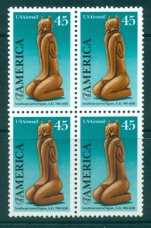 USA-1989-ScC121-Pre-Columbian-America-Air-mail-Blk-4-MUH-lot33717