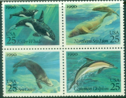 USA-1990-Marine-Mammals-Joint-Issue-with-USSR-MUH
