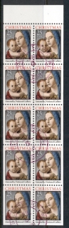 USA-1990-Sc2516-Xmas-Madonna-Child-booklet-pane-FU