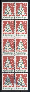 USA-1990-Sc2516-Xmas-Tree-booklet-pane-FU