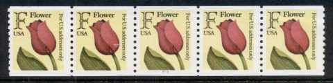 USA-1991-Sc2518-Flower-coil-str-4-P2222-MUH