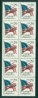 USA-1992-Flag-Pledge-of-Allegiance-black-booklet-pane-MUH