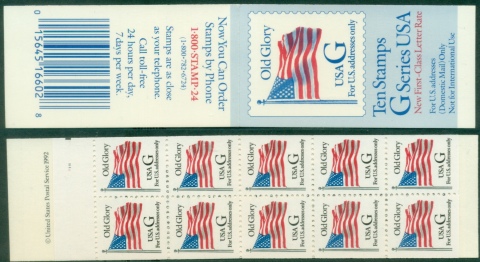 USA-1992-Old-Glory-G-booklet-MUH