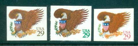 USA-1992-Sc2595-7-Eagle-Shield-ex-Booklet-3-MUH-lot47639