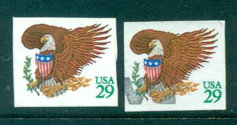 USA-1992-Sc2596-Eagle-Shield-grn-ex-Booklet-MUH-FU-lot47650