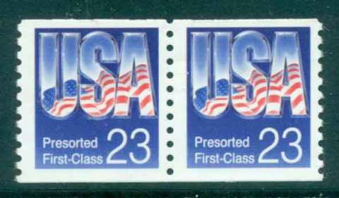 USA-1992-Sc2608-USA-Flag-Coil-pr-MUH-lot47657