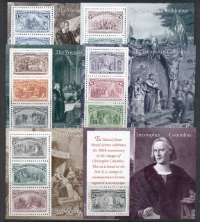 USA-1992-Sc2624-29-Voyages-of-Columbus-6xMS-MUH