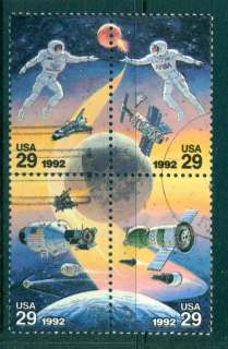 USA-1992-Sc2631-4-Space-Accomplishments-Blk-4-FU-lot47634