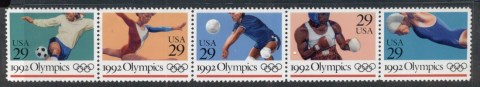 USA-1992-Sc2637-41-Summer-Olympics-MUH