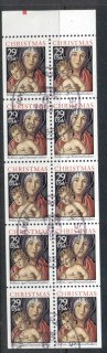 USA-1992-Sc2710-Xmas-Madonna-Chlid-booklet-pane-FU