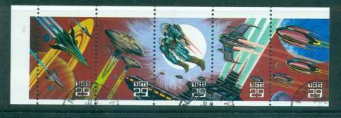 USA-1992-Sc2741-5-Space-Fantasy-Booklet-PaneFU-lot47713