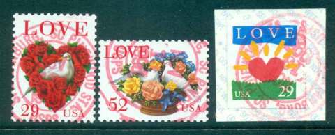 USA-1994-Sc2813-5-Love-3-FU-lot47781